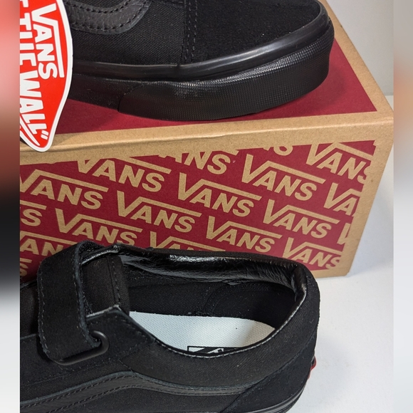 Vans Old Skool Velcro Blk/Blk Shoes - Picture 5 of 11